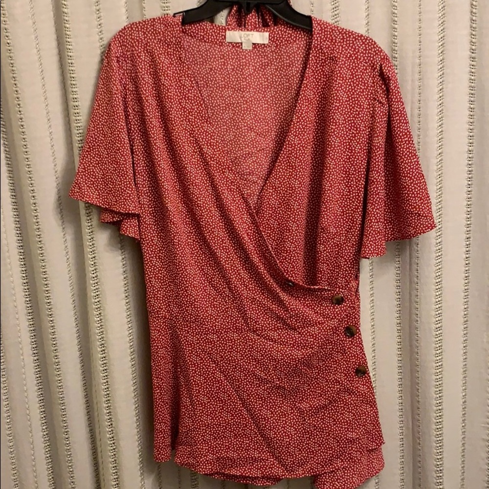 Red wrap top